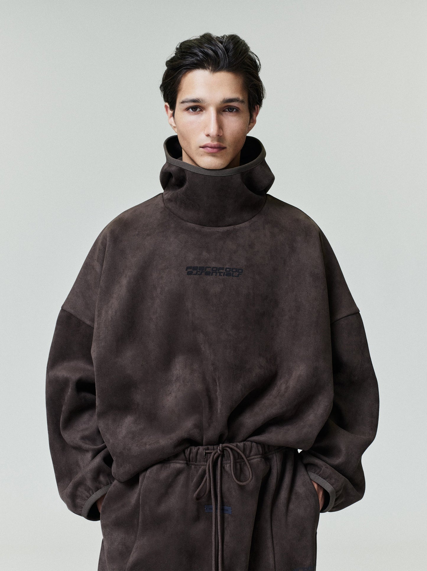 Suede Fleece Modern Hoodie