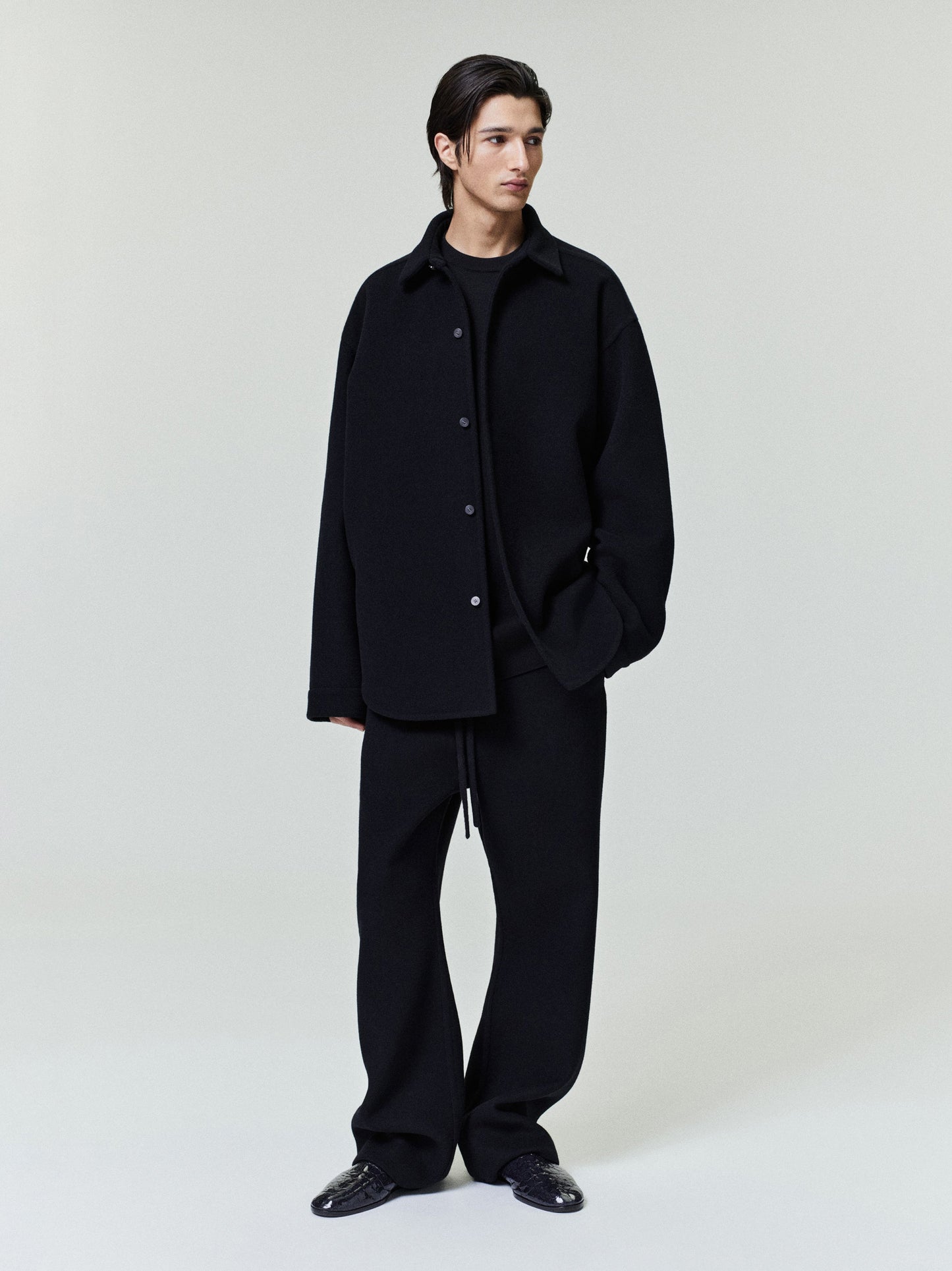 Double Face Wool Cashmere Flared Pants